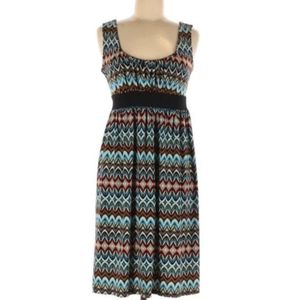 Tiana B. Chevron Print Sleeveless Sheath Dress